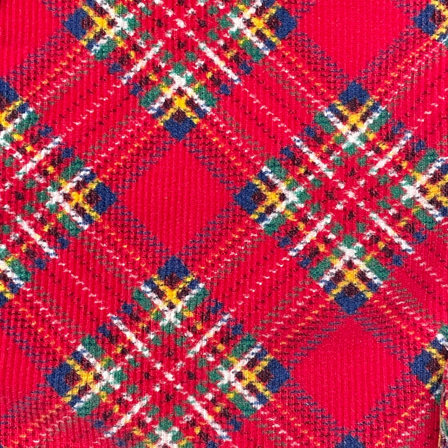 Multi-Color Plaid Red Corduroy Overalls *Damage* 18M