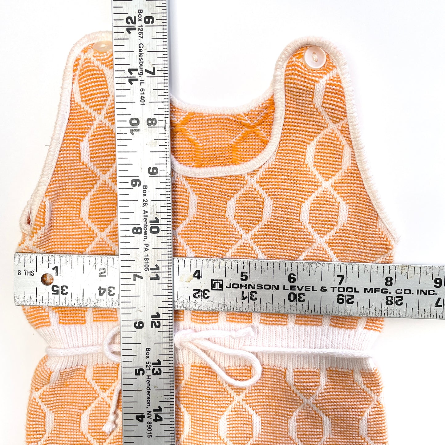 Orange Knit Sleeveless Bodysuit NB