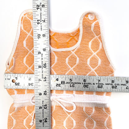Orange Knit Sleeveless Bodysuit NB