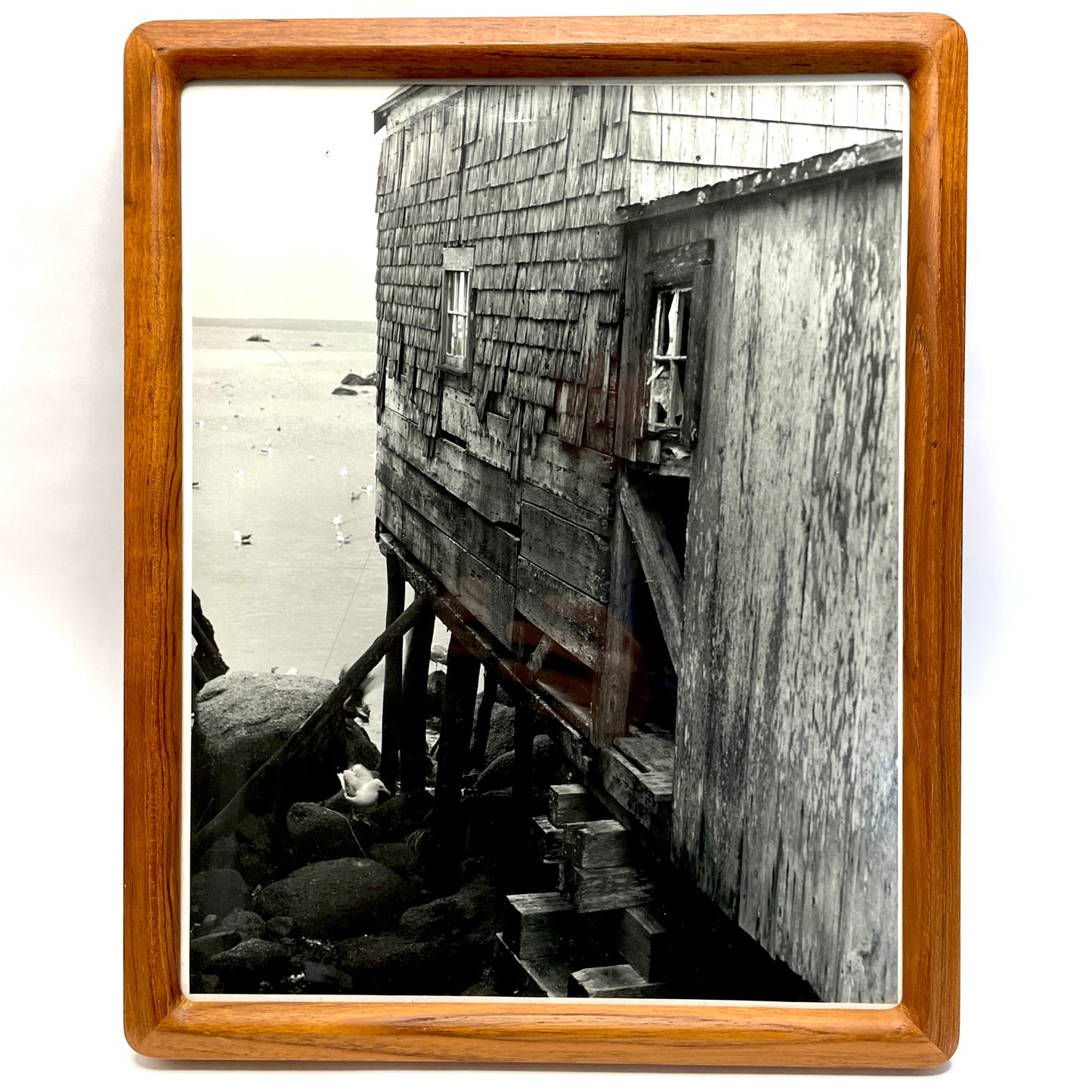 Old House By The Sea (Maine) Vintage New England Photo - Frame Size 12"x15"