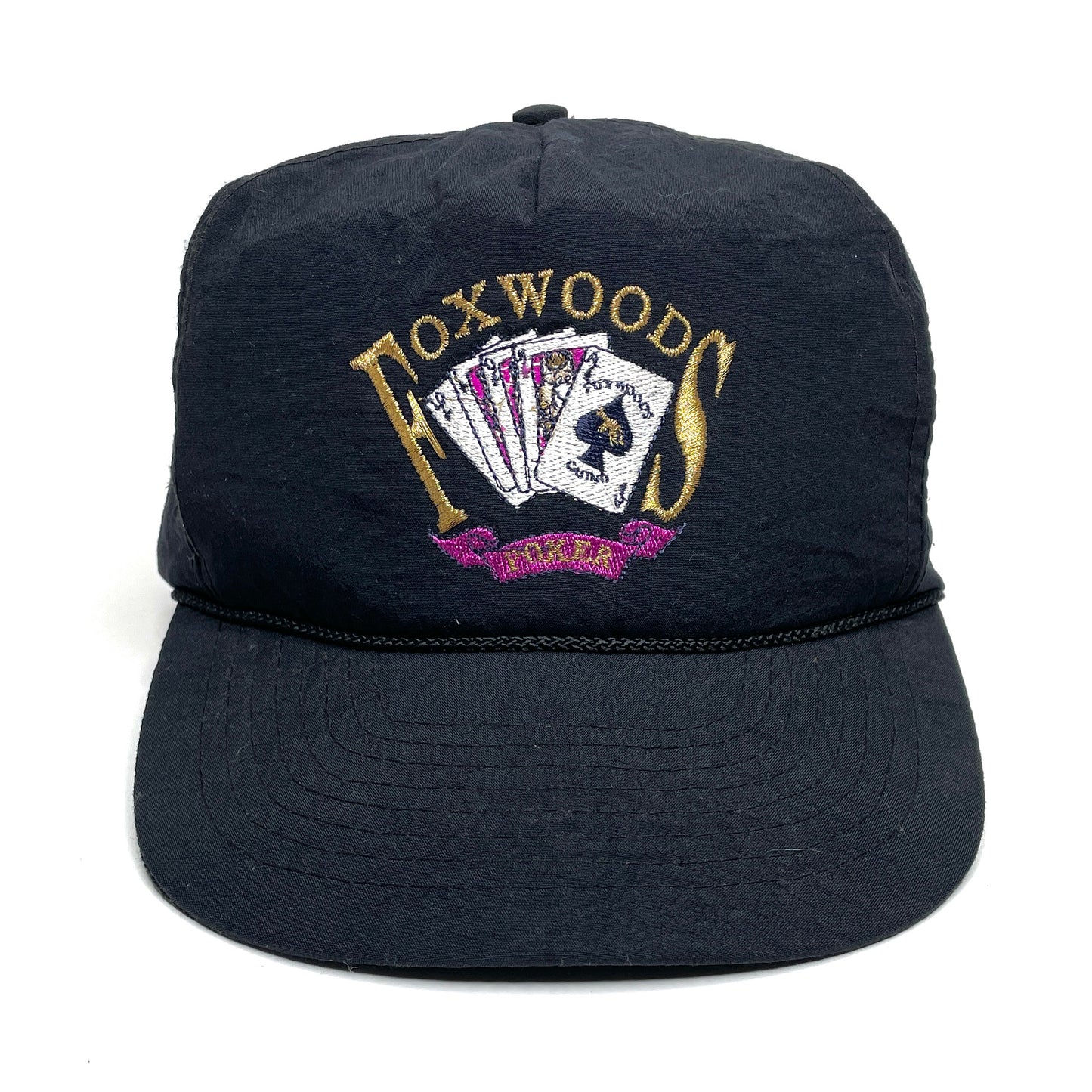 Foxwoods Poker Vintage Rope Snapback Hat - Black