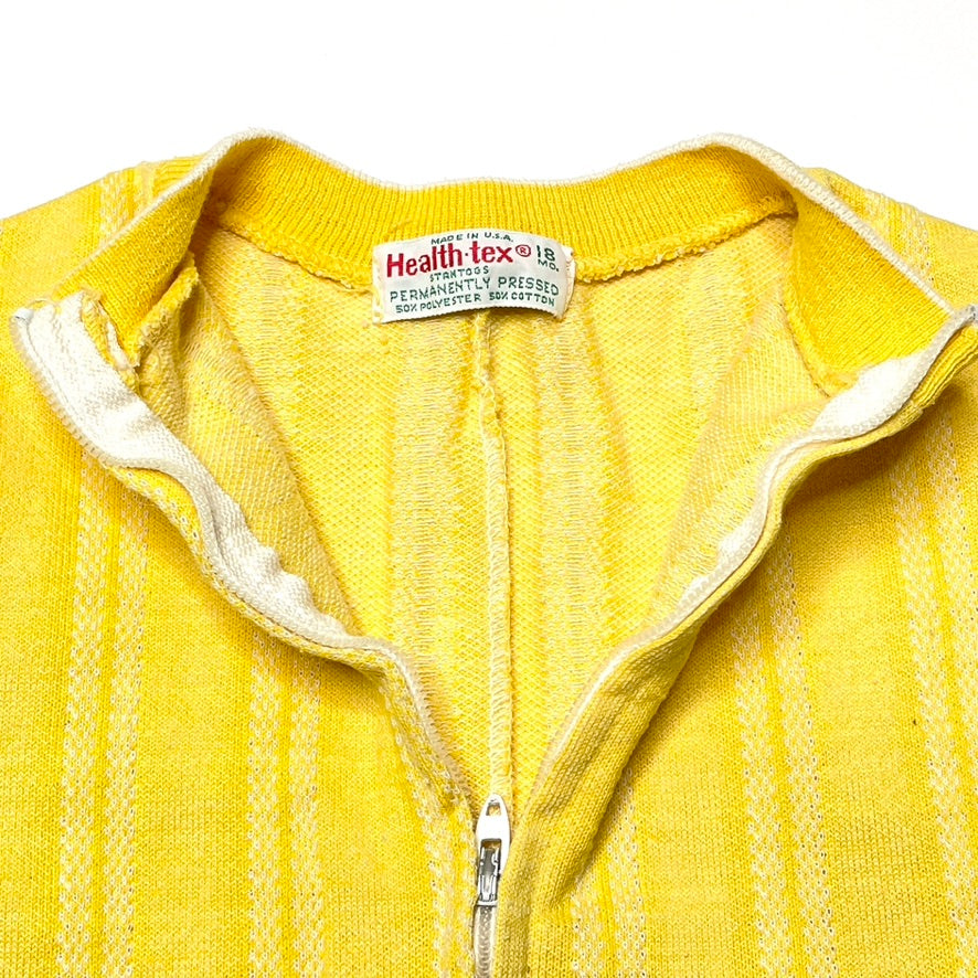 Bird Appliqué Yellow Zip Romper 12M