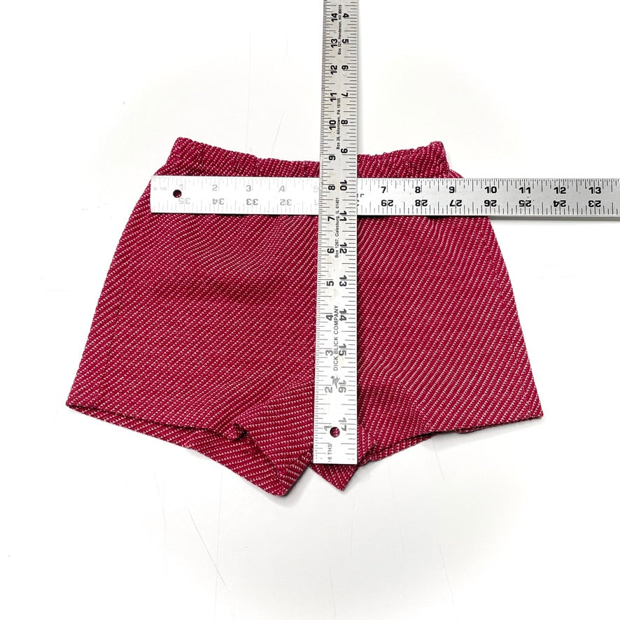 Maroon Patterned Knit Shorts 3T