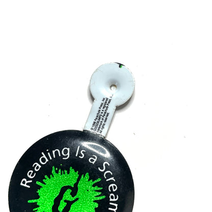 Goosebumps Promo Reading Is A Scream - 1996 Vintage Metal Tab Button 1"