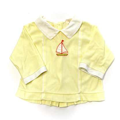Sailboat Appliqué Yellow Top NB