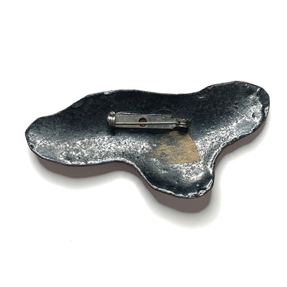 Enamel Abstract Art - Vintage Pin 3.25"