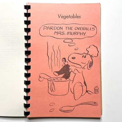 Snoopy & Peanuts "Pot Pourri" Cookbook - 60s Vintage Illustrated Spiral Bound Recipe Book
