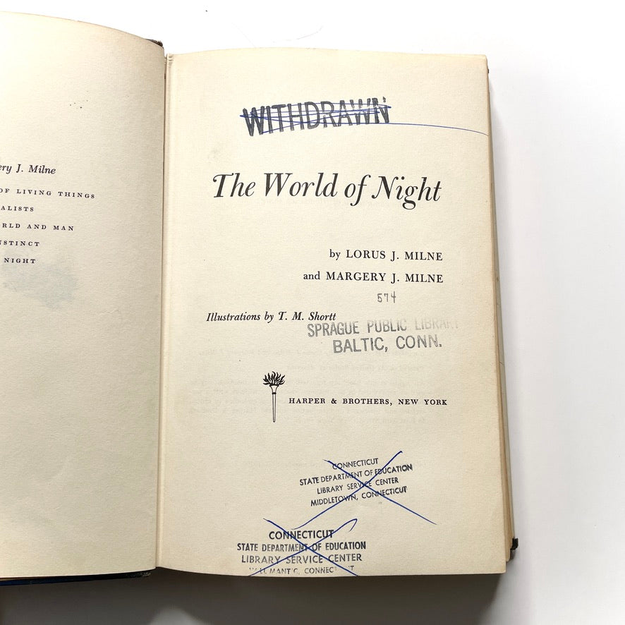 World of Night 1956 Illustrated Hardcover Book (Ex-Library)
