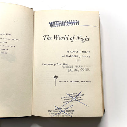 World of Night 1956 Illustrated Hardcover Book (Ex-Library)
