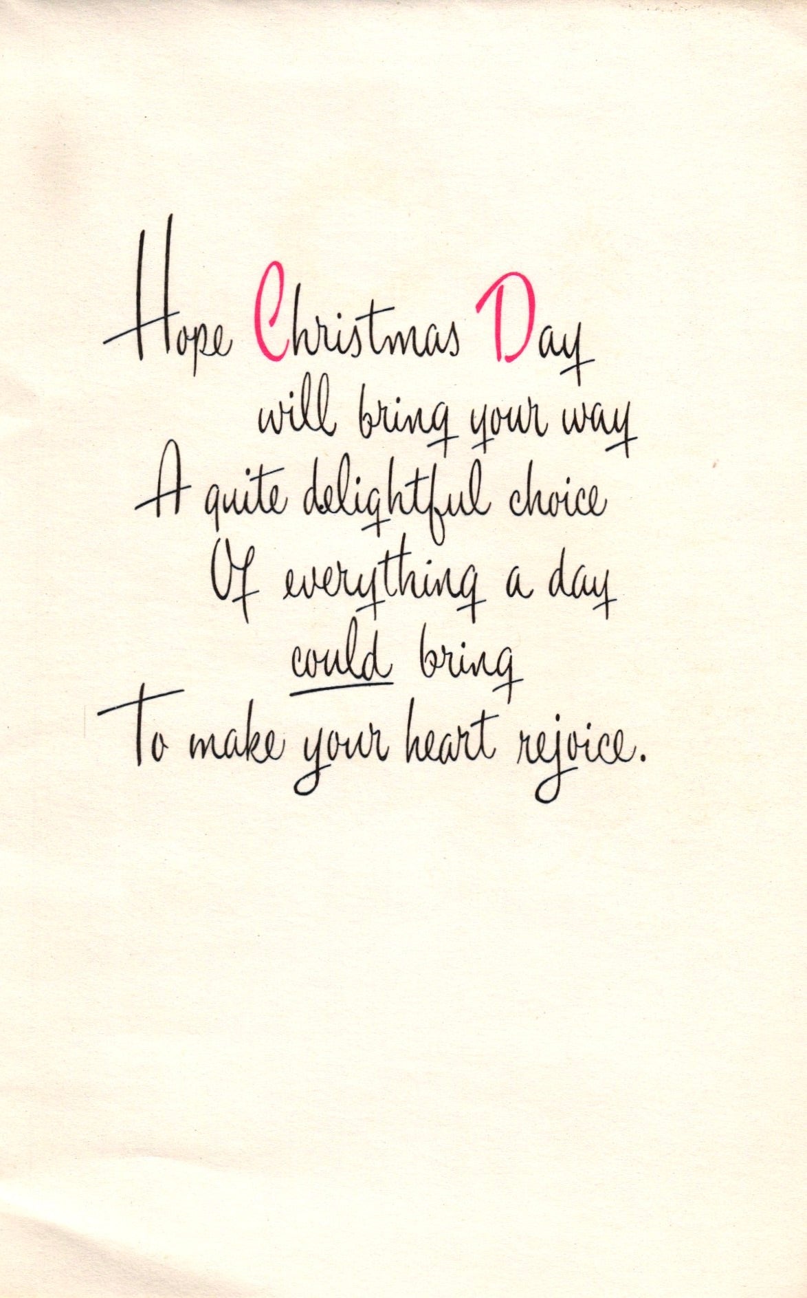 Christmas - Snowy Greeting - Vintage Greeting Card - Gold Stamped + Embossed