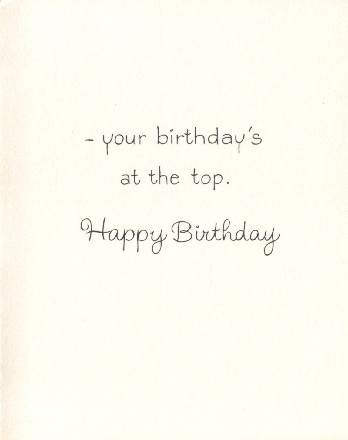 Birthday - Grocery List - Vintage Greeting Card