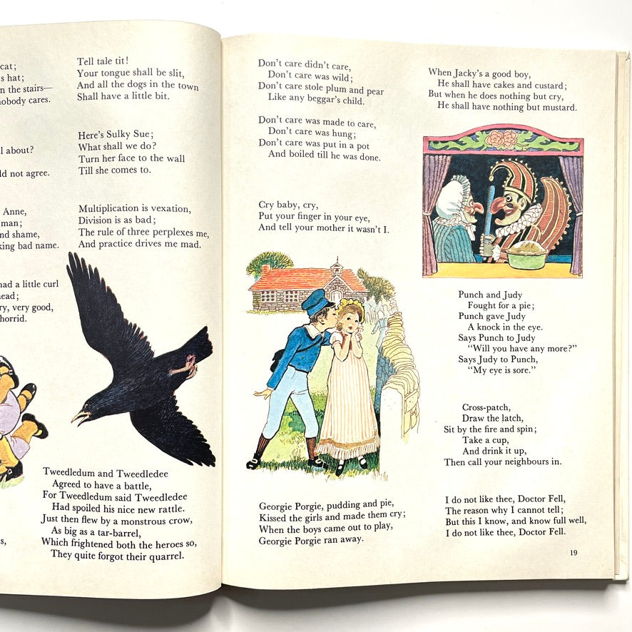 Frank Baber's Mother Goose (Over 300 Nursery Rhymes) 1976 Illustrated Hardcover Book