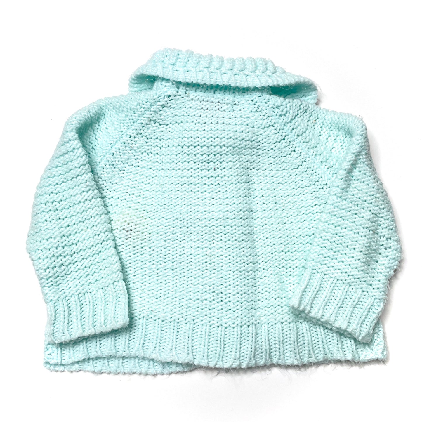 Puppy Dog Embroidery Robin's Egg Knit Cardigan Sweater 18M