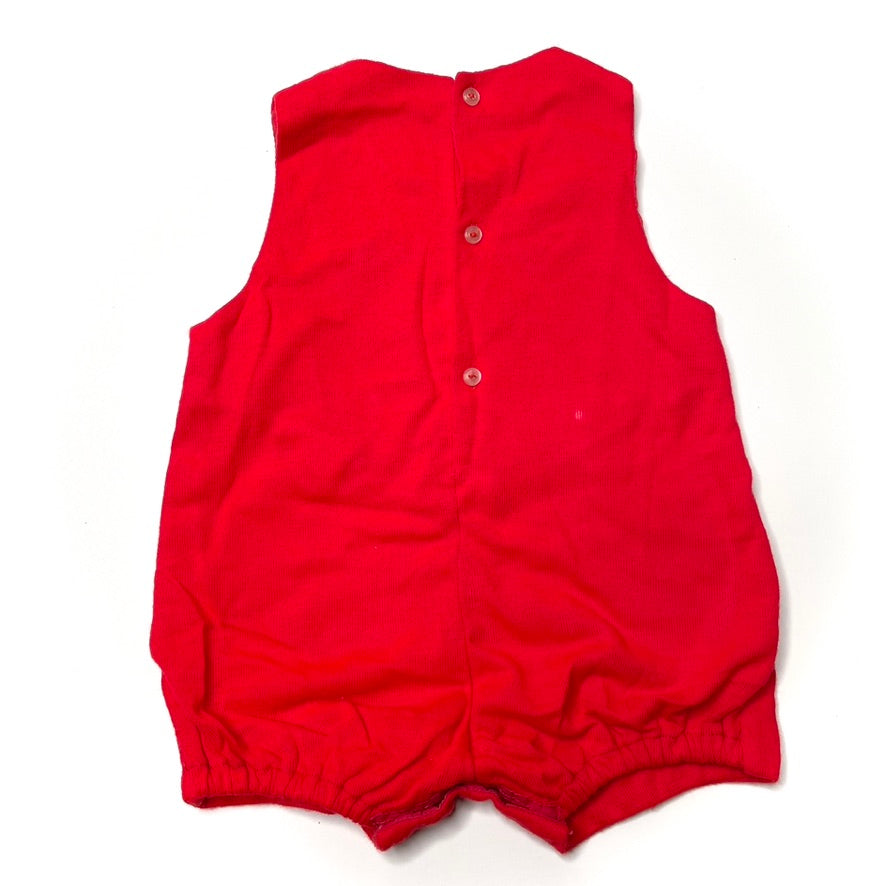 Musical Instruments Embroidery Red Onesie Romper *Damage* 9M