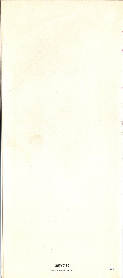 Greetings - Thinking of You - Slim Vintage Greeting Card - Gold Stamped + Embossed