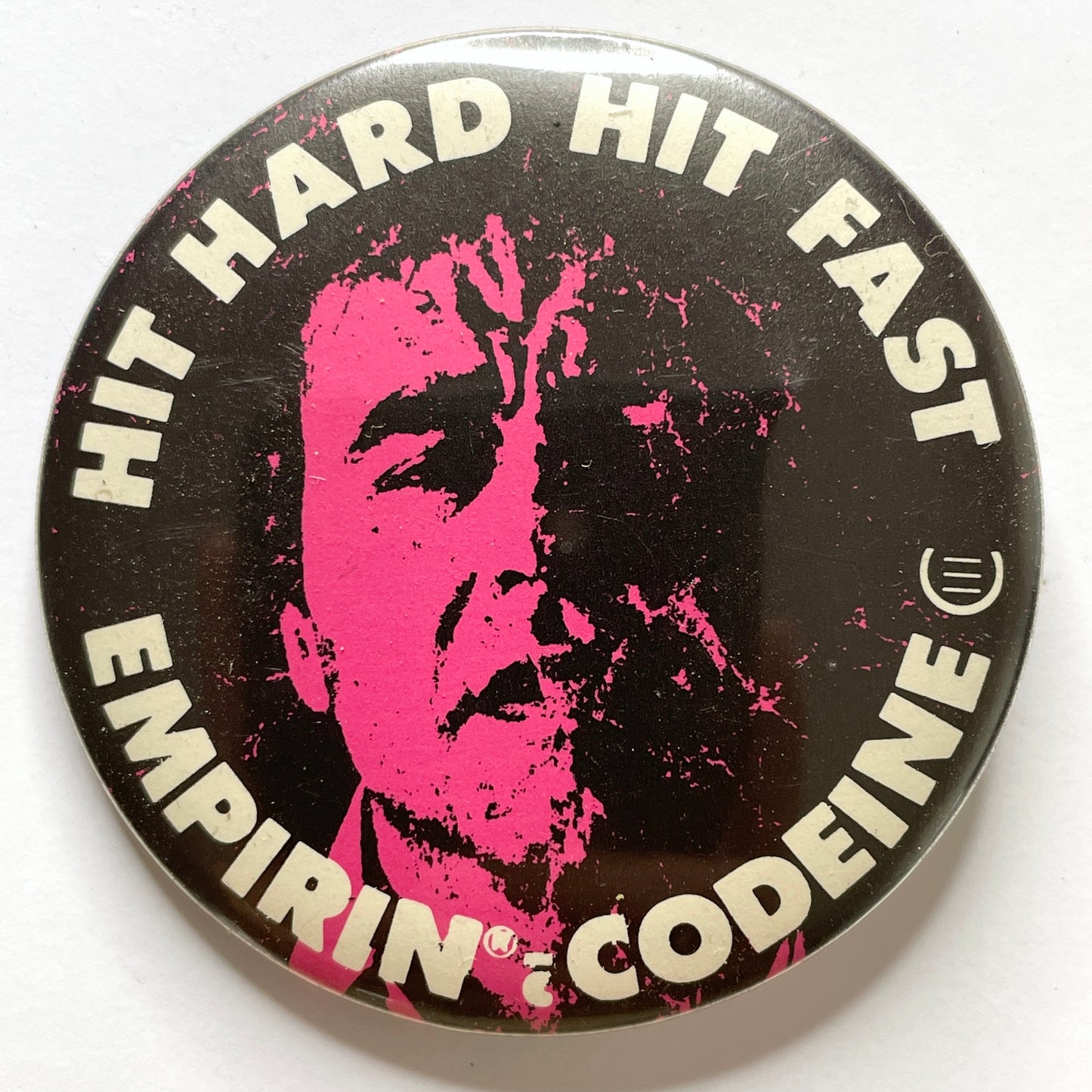 Empirin Codeine Pharmaceutical Promo 80s Vintage Pinback Button Large 2.5"