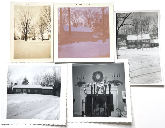 Winter in Connecticut Various Snapshots 40s-60s Vintage Film Photography