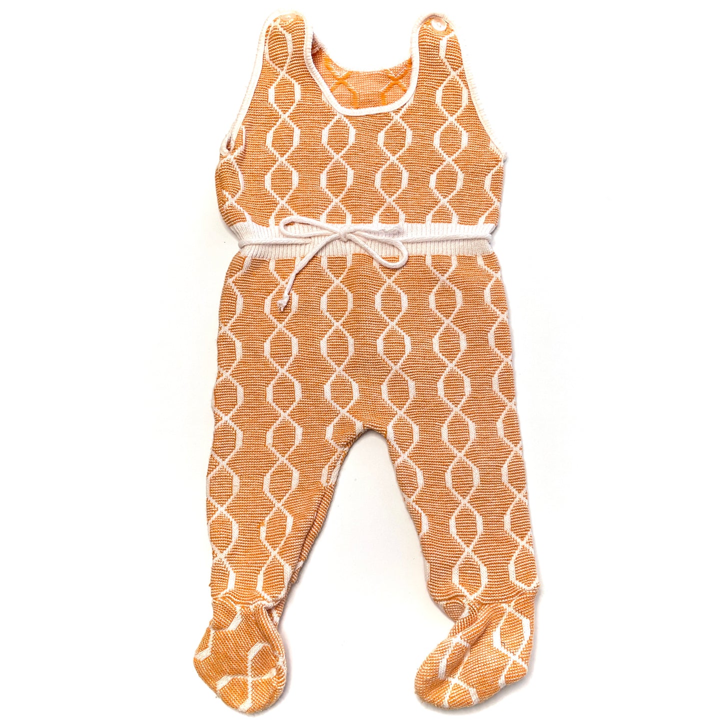 Orange Knit Sleeveless Bodysuit NB