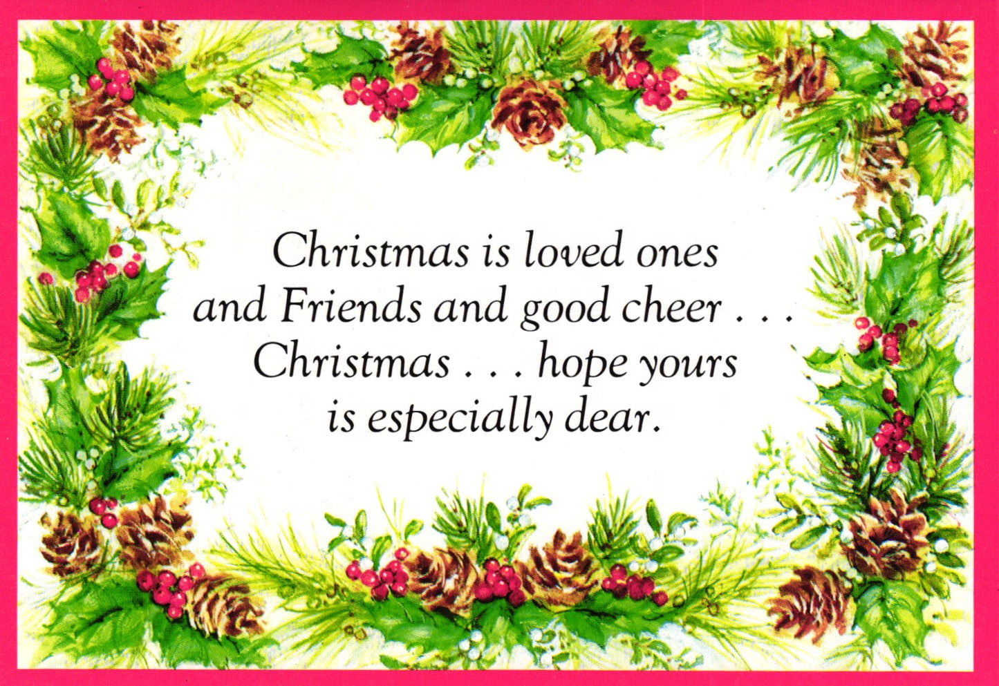 Christmas - Small Note - Vintage Greeting Card