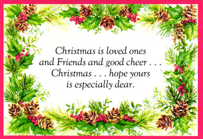 Christmas - Small Note - Vintage Greeting Card