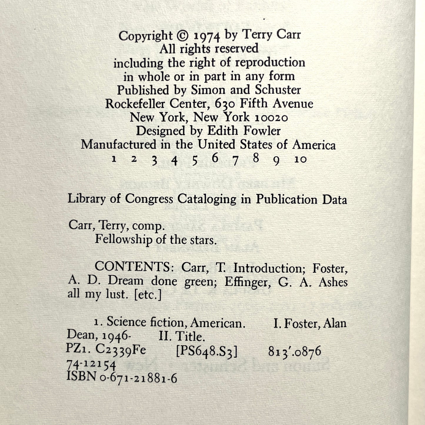 Fellowship of the Stars: Nine Science Fiction Stories (1974) - Vintage 60s 70s Sci-Fi Anthology Book