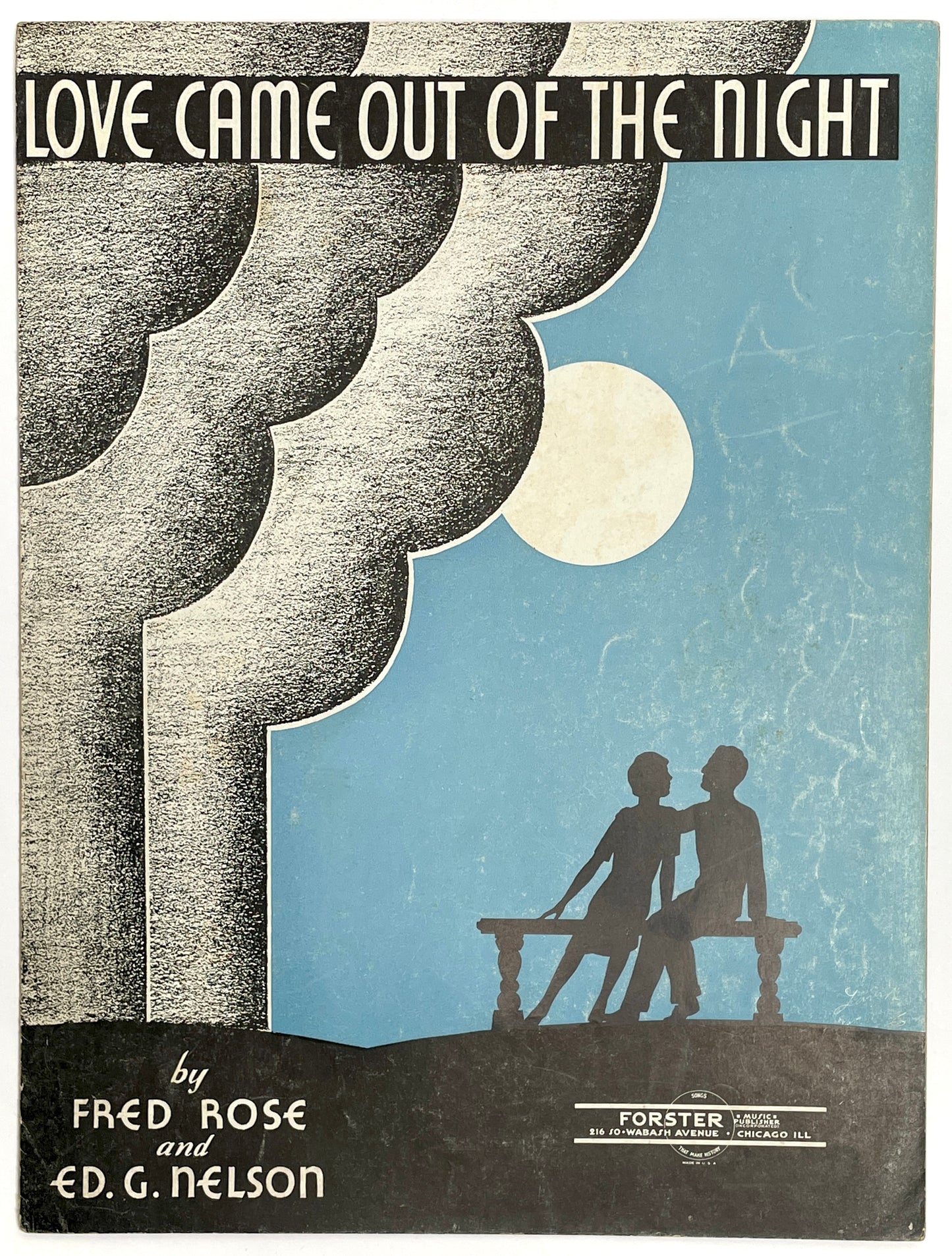 Love Came Out of the Night 1936 Sheet Music