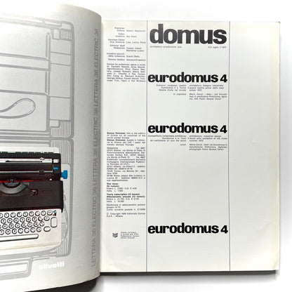 Domus No. 512 1974 Italian Design Magazine