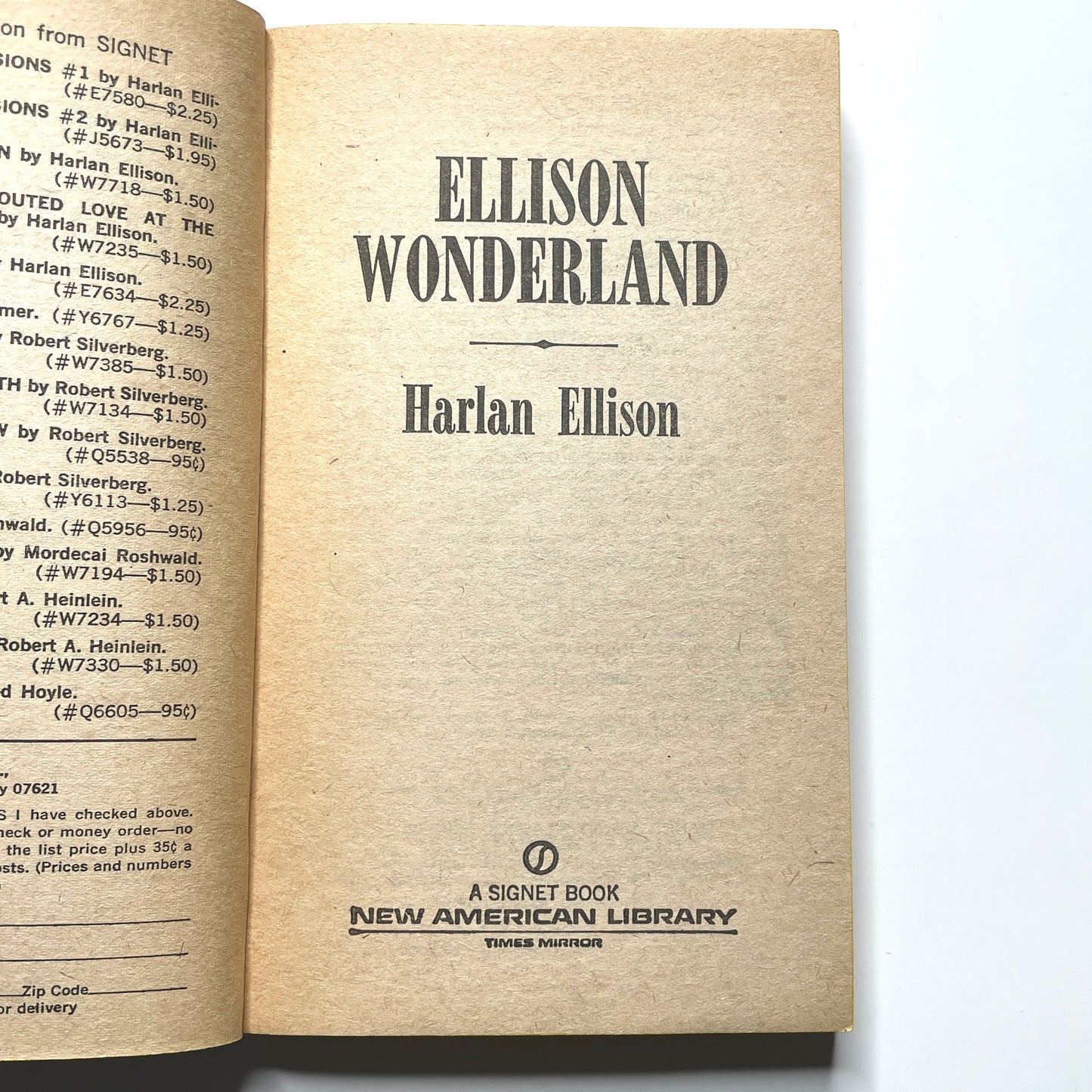 Ellison Wonderland by Harlan Ellison (1974) - Vintage 70s Sci-Fi Paperback Book