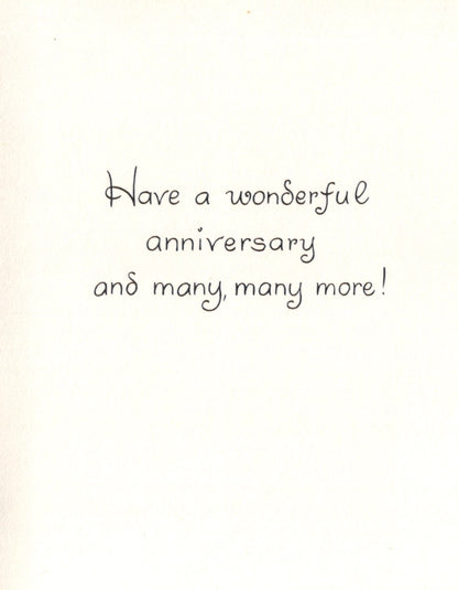 Anniversary - Lovebirds - Vintage Greeting Card