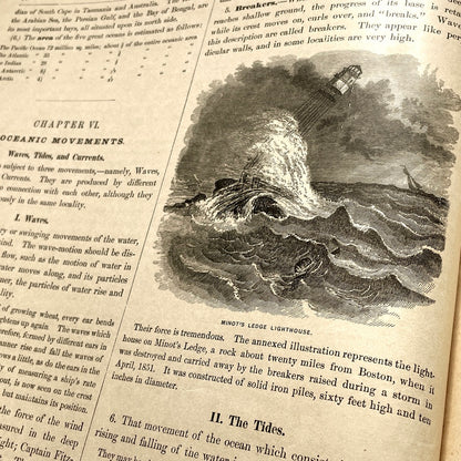 Warren's Physical Geography By D. M. Warren 1873 Cowperthwait & Co. - Antique Hardcover Illustrated Book