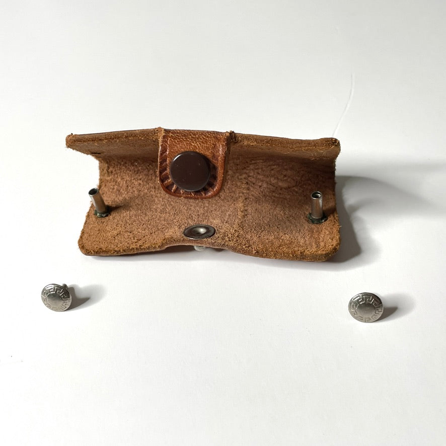 Oldsmobile Buick Leather Button Snap Key Case - Vintage Key Holder