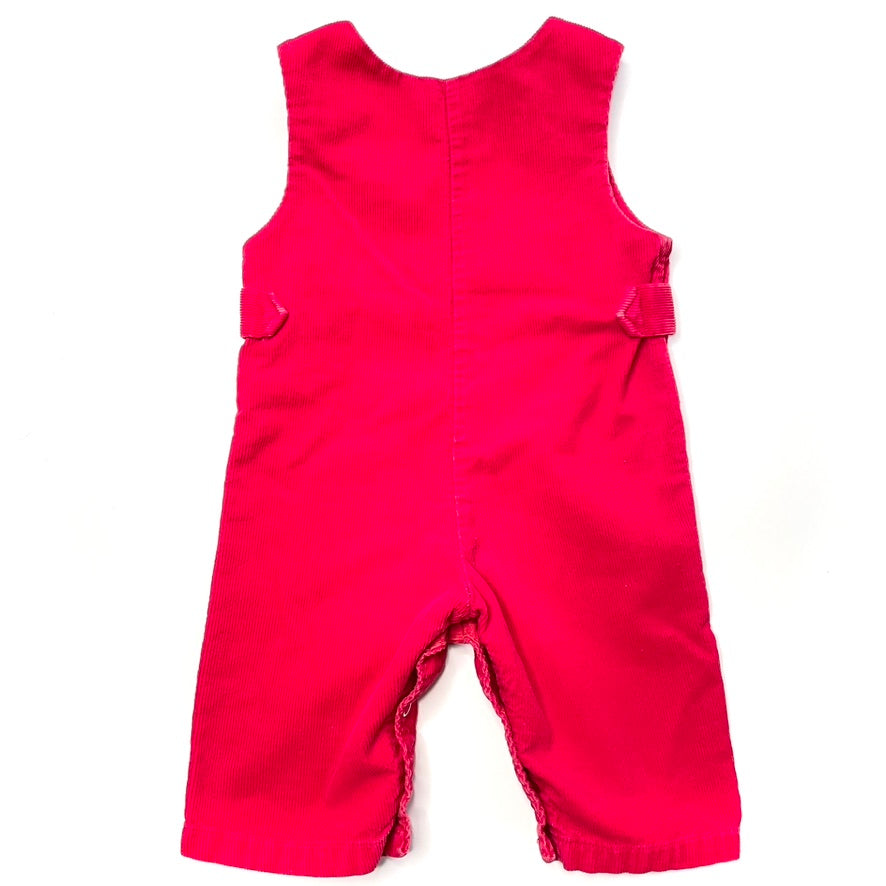 Red Corduroy Sleeveless Romper 9M