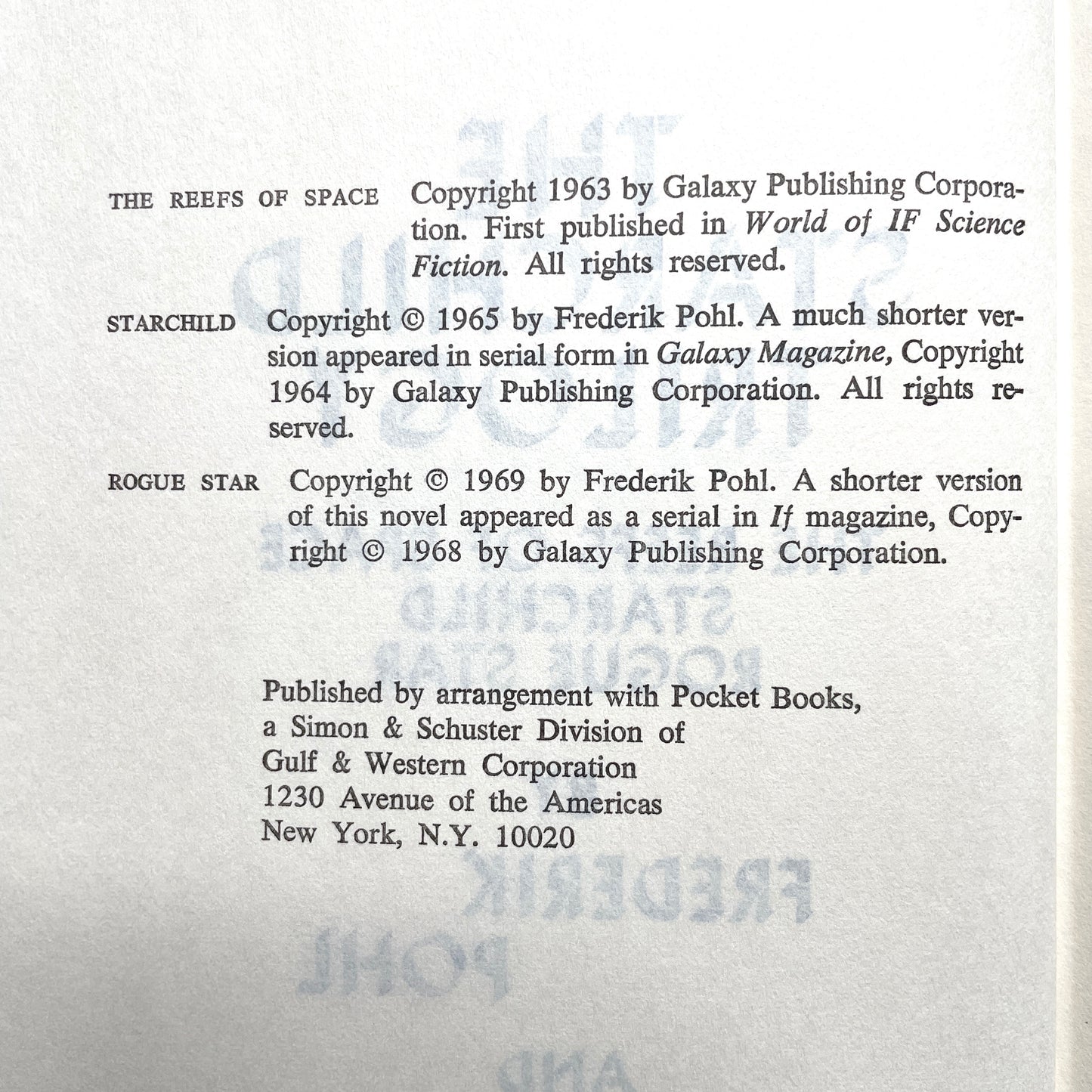 The Starchild Trilogy by Frederik Pohl and Jack Williamson (1969) - Vintage 60s Sci-Fi Hardcover Book