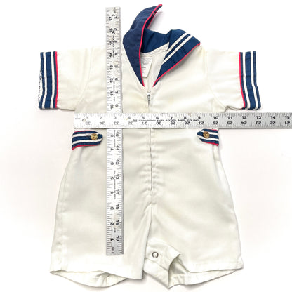 Sailor Zipper Front Romper 18M