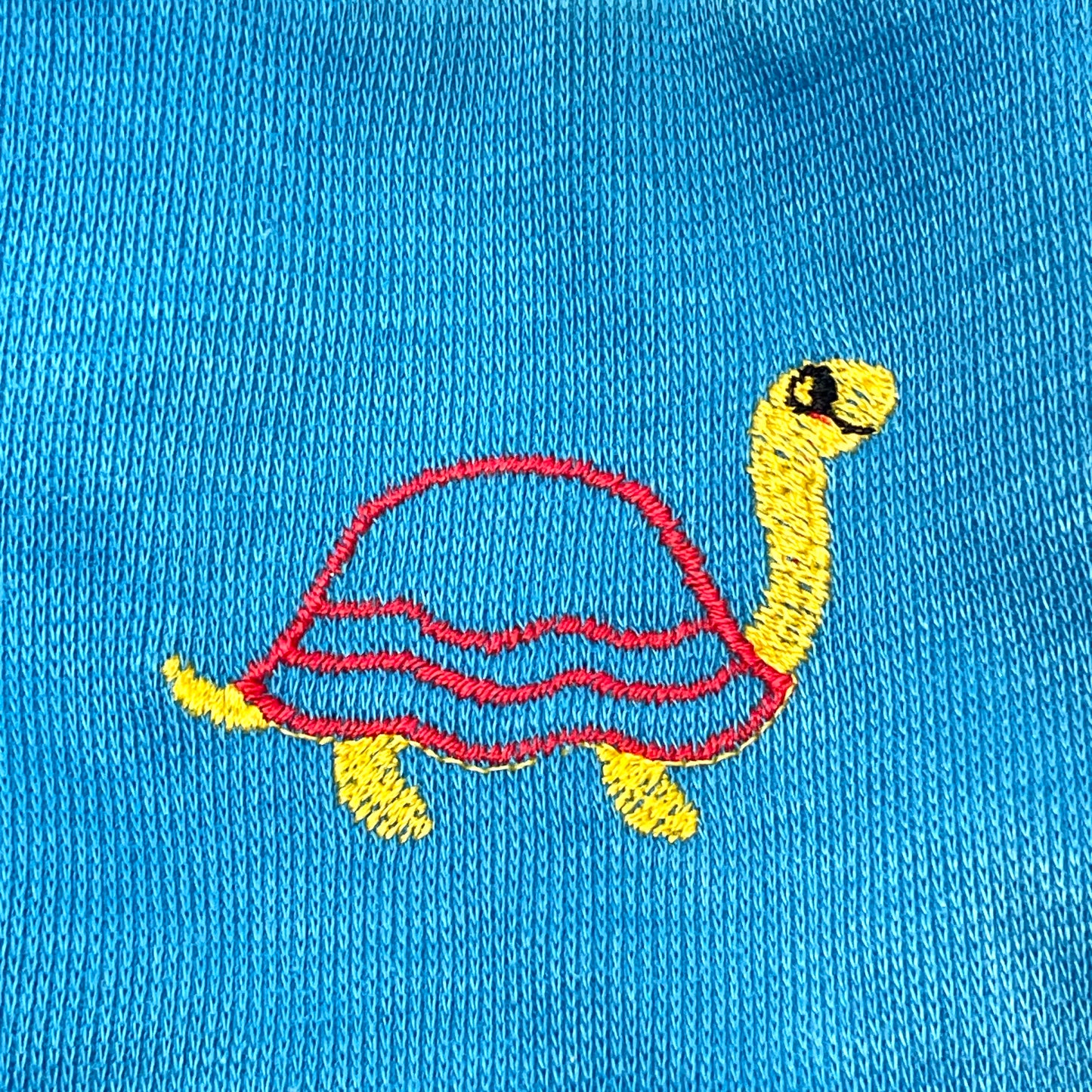 Turtle Embroidery Cerulean Blue Overalls 12-18M