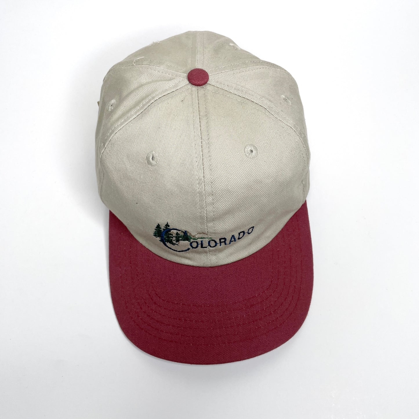 Colorado Souvenir Canvas Vintage Strapback Hat - Beige