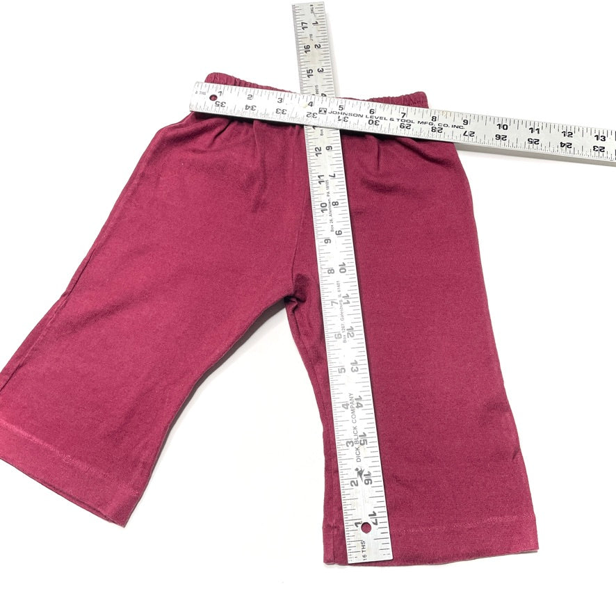 Maroon Cotton Comfy Pants 12M