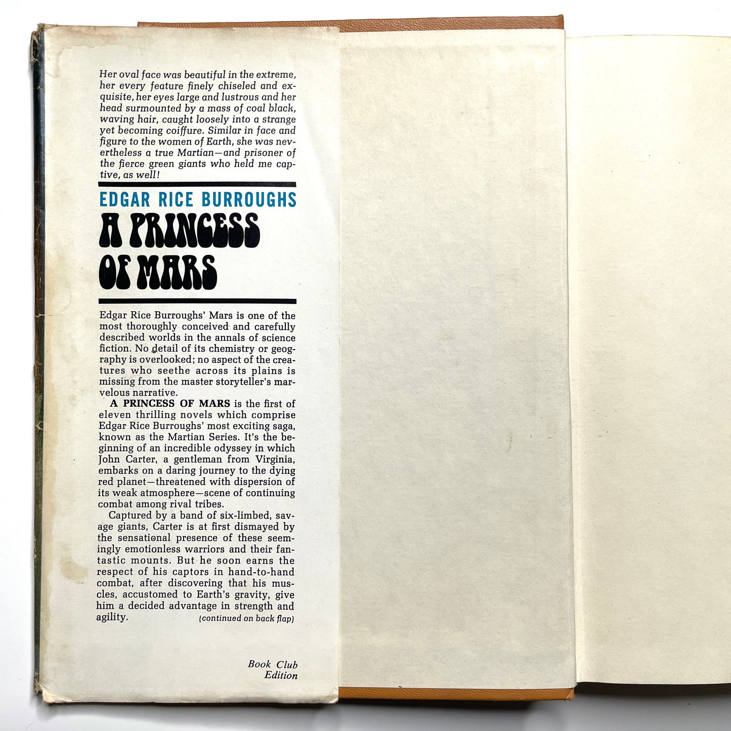 A Princess of Mars by Edgar Rice Burroughs (1912) - Vintage 70s Sci-Fi Book