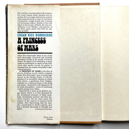 A Princess of Mars by Edgar Rice Burroughs (1912) - Vintage 70s Sci-Fi Book