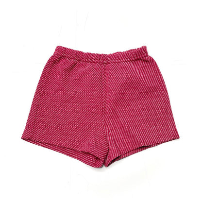 Maroon Patterned Knit Shorts 3T