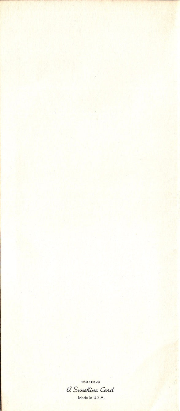 Greetings - Thinking of You - Slim Vintage Greeting Card - Embossed