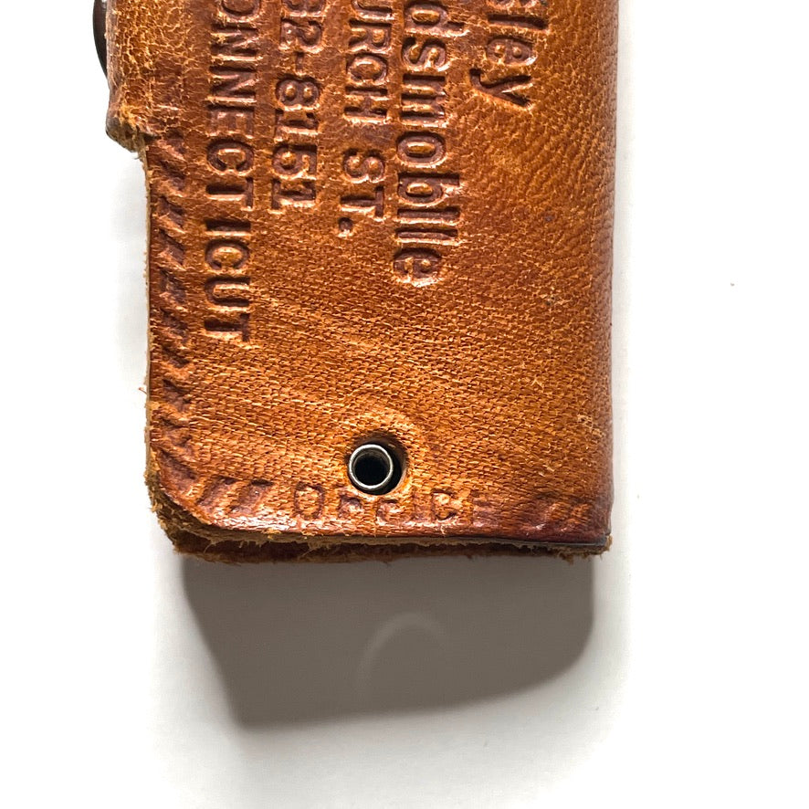 Oldsmobile Buick Leather Button Snap Key Case - Vintage Key Holder