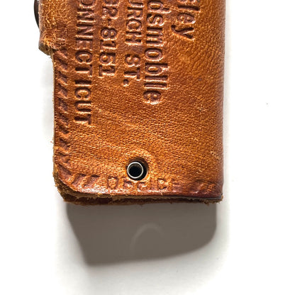 Oldsmobile Buick Leather Button Snap Key Case - Vintage Key Holder