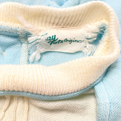 Train Embroidery Blue & White Onesie 18M