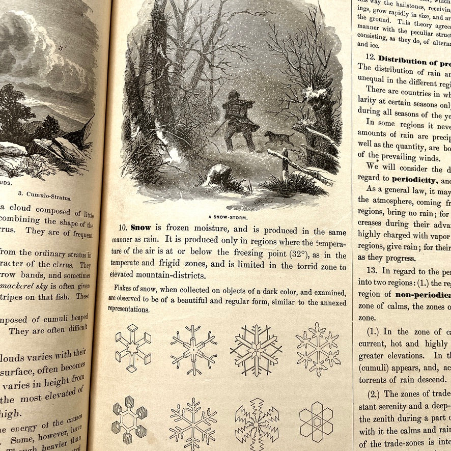 Warren's Physical Geography By D. M. Warren 1873 Cowperthwait & Co. - Antique Hardcover Illustrated Book