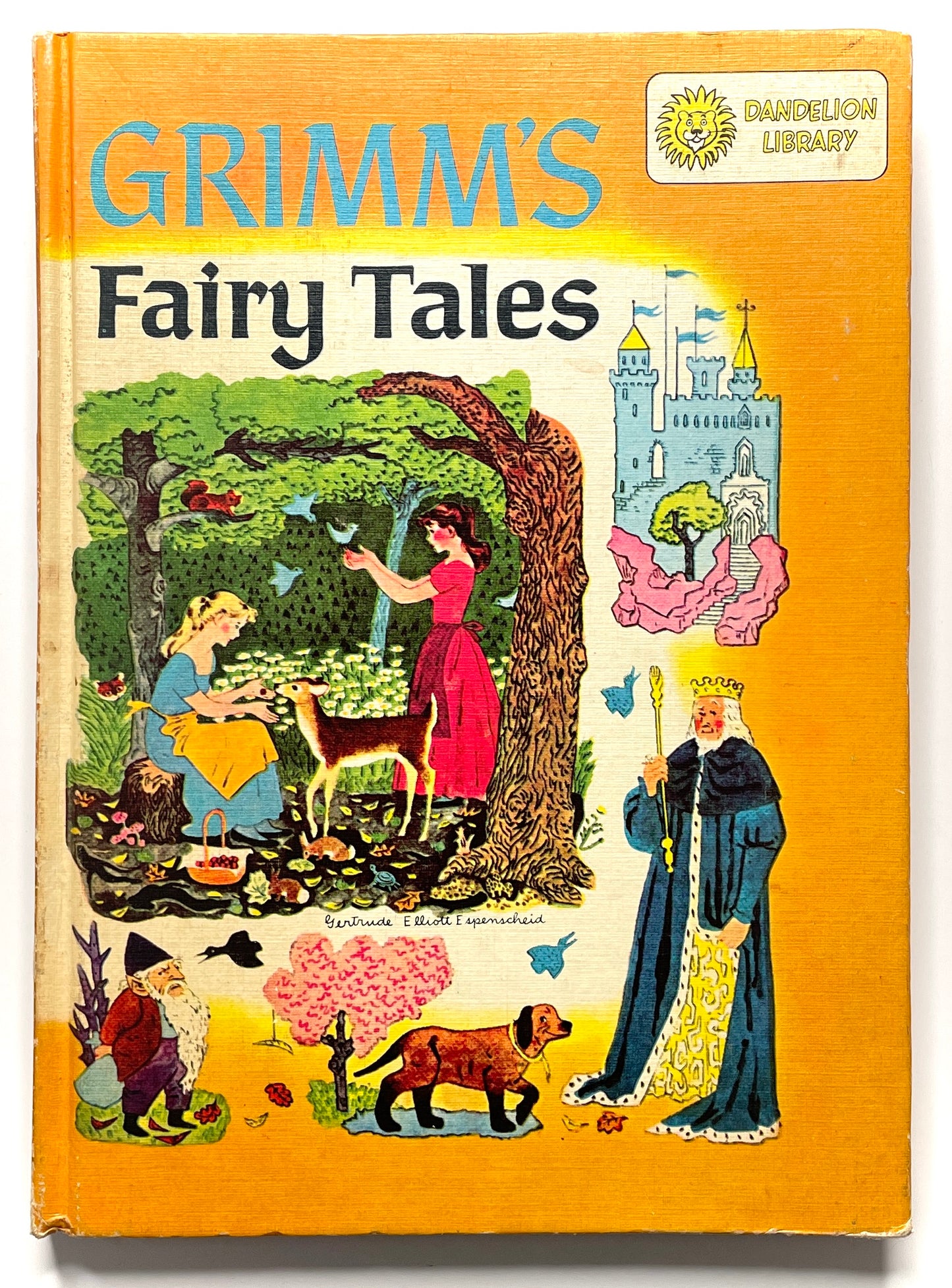 Grimm's Fairy Tales & Babar The King 1955 Illustrated Dandelion Book