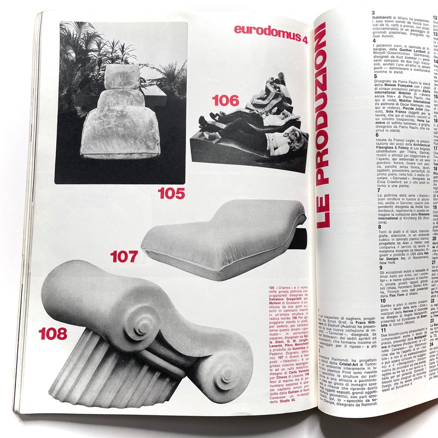 Domus No. 512 1974 Italian Design Magazine