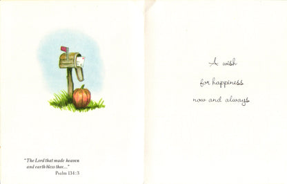 Congratulations - Fall Pumpkins - Vintage Greeting Card - 1979 Little Helpers