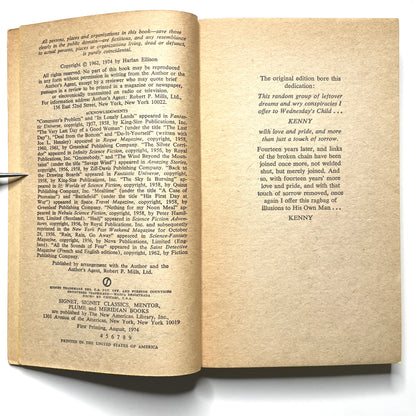 Ellison Wonderland by Harlan Ellison (1974) - Vintage 70s Sci-Fi Paperback Book