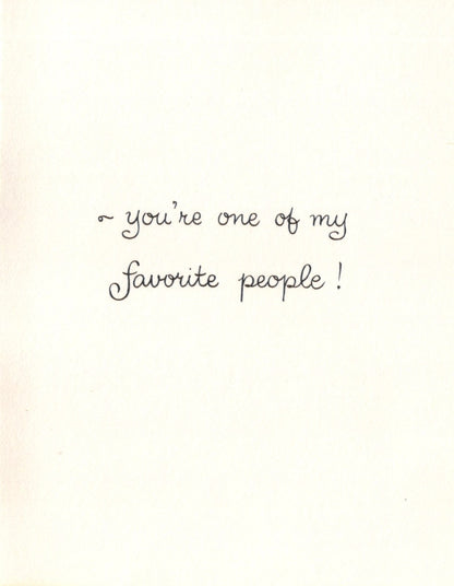 Greetings - Favorite People - Vintage Greeting Card